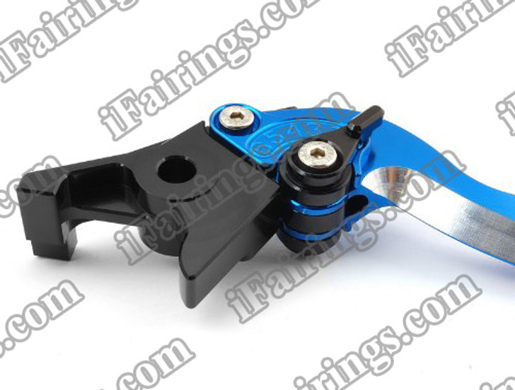 Blue CNC blade brake & clutch levers for Kawasaki ZX10R 2004 2005 (F-14/K-828). Our levers are designed as a direct replacement of the stock levers but more benefit over the stock ones.