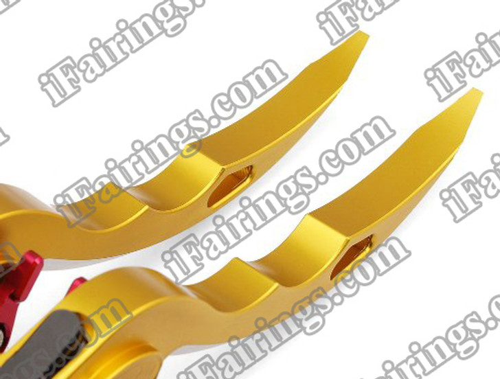 Gold CNC blade brake & clutch levers for Ducati 999/S/R 2003 to 2006 (F-11/H-11). Our levers are designed as a direct replacement of the stock levers but more benefit over the stock ones