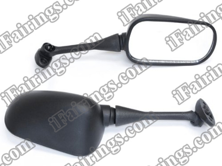 Black rear/side view mirrors for Honda CBR600RR 2003-2006.