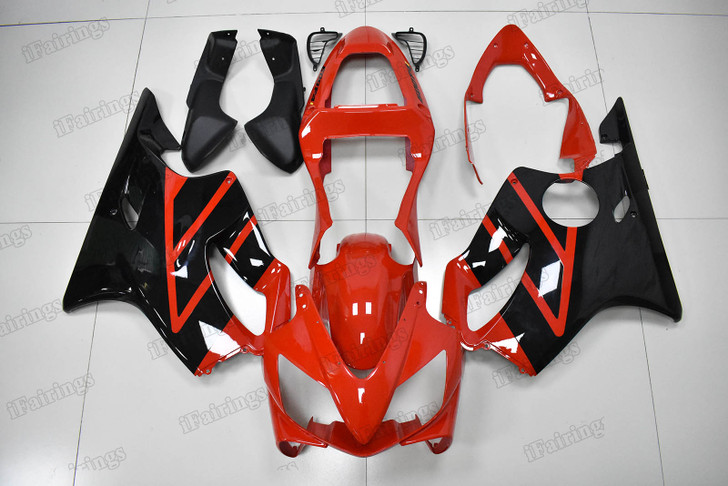 2001 2002 2003 Honda CBR600F4i aftermarket fairing red and black