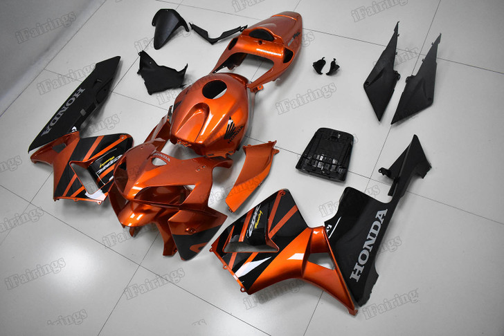 2005 2006 Honda CBR600RR F5 orange and black fairing kit