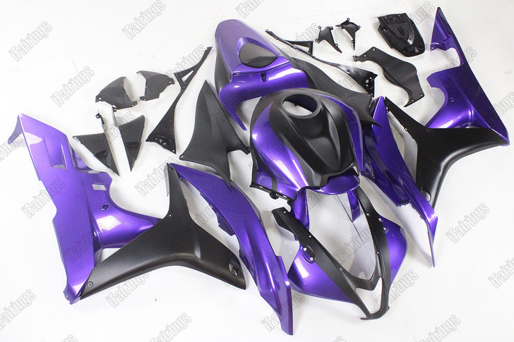 2007 2008 Honda CBR600RR candy purple_matte black body kits