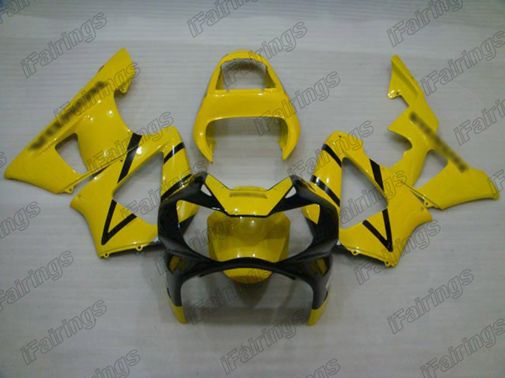 Honda CBR900RR CBR929RR yellow and black body kit