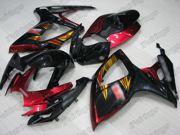 2006 2007 Suzuki GSXR 600/750 black and red fairing