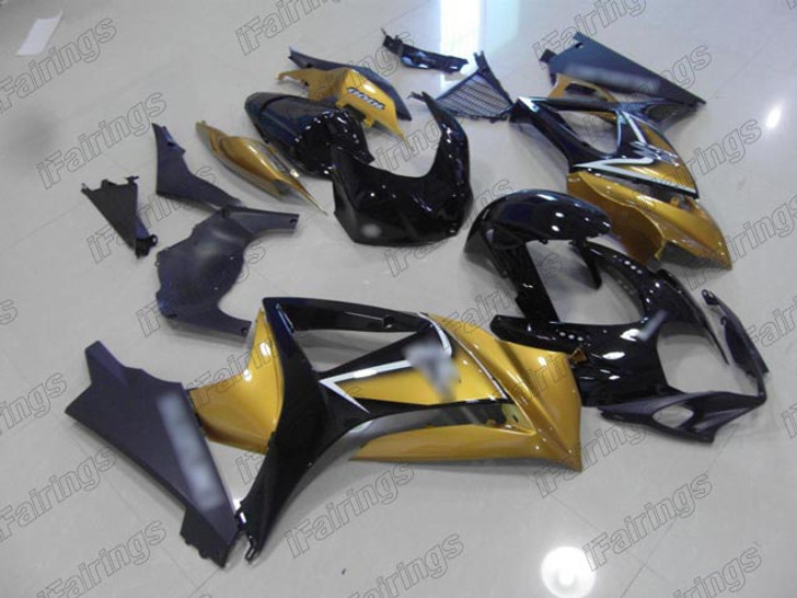 2007 2008 Suzuki GSXR1000 gold and black fairing