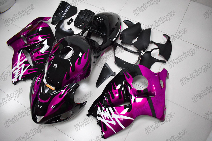 1999 to 2007 Suzuki Hayabusa GSX1300R pink flame fairing