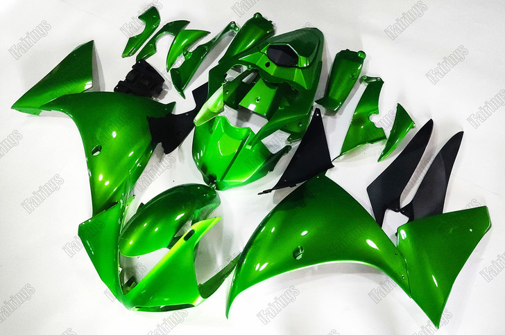 Aftermarket fairing for 2009 2010 2011 Yamaha YZF-R1 candy apple green.
