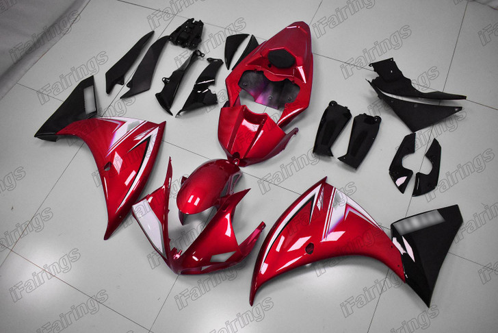 2009 2010 2011 Yamaha YZF R1 red and black fairing