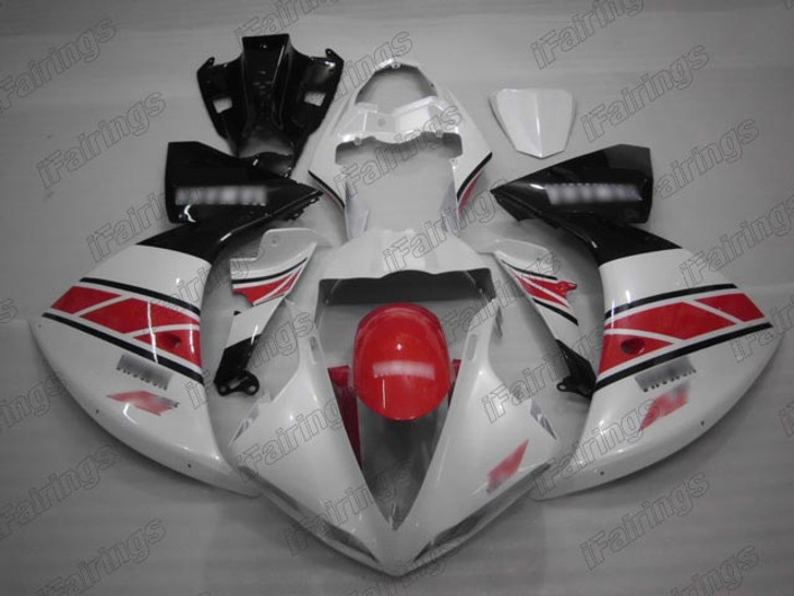 Aftermarket fairing for 2009 2010 2011 Yamaha YZF-R1 customized base on 50th anniversary livery.