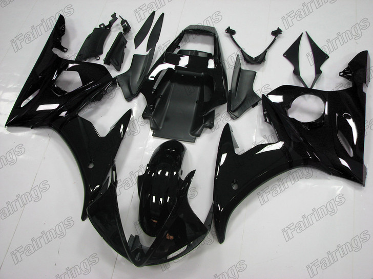 2003 2004 2005 Yamaha YZF-R6 gloss black fairings