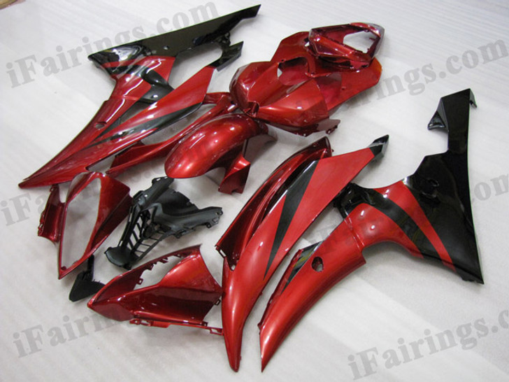 OEM quality fairings and body kits for 2008 2009 2010 2011 2012 2013 Yamaha YZF-R6 with red and black color scheme/graphics, these fairing kits are oem quality, fast shipping and easy installtion. More factory color-matched fairings for YZF-R6 2008 2009 2010 2011 2012 2013, team race replica fairings and custom fairing sets for Yamaha YZF-R6 2008 2009 2010 2011 2012 2013, please browse iFairings.com.