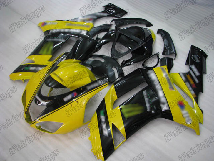 2007 2008 Kawasaki Ninja ZX-6R ZX-6RR 636 yellow and black fairings