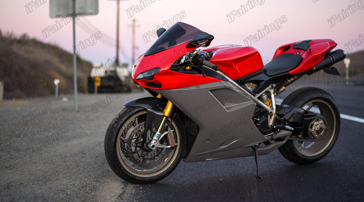 Ducati 848 EVO 1098 1198 red and gray fairing