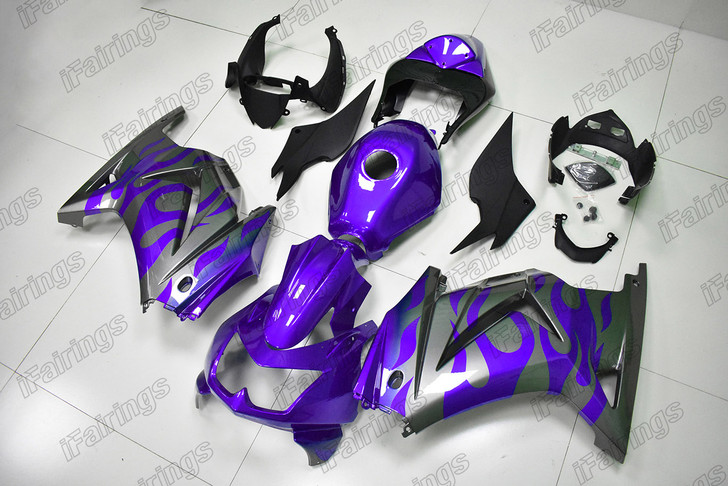 Kawasaki Ninja 250R EX250 purple and grey fairings