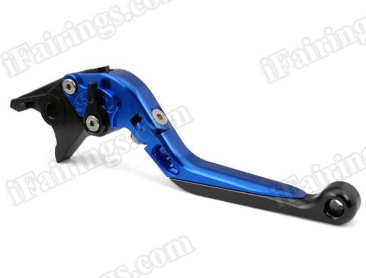Blue/Black CNC adjustable folding and extendable levers for Honda CBR600 F3 1995 to 2007 (F-18/H-626). Our levers are designed as a direct replacement of the stock levers but more benefit over the stock ones