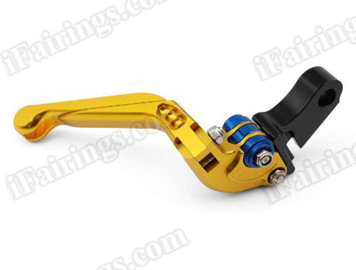 Gold CNC adjustable folding and extendable levers for Honda CBR600 F3 1995 to 2007 (F-18/H-626). Our levers are designed as a direct replacement of the stock levers but more benefit over the stock ones