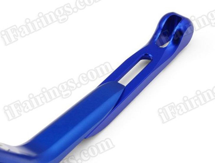 Blue CNC adjustable folding and extendable levers for Honda CBR600 F3 1995 to 2007 (F-18/H-626). Our levers are designed as a direct replacement of the stock levers but more benefit over the stock ones