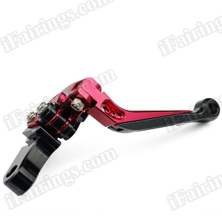 Red/Black CNC adjustable folding and extendable levers for Honda CBR600 F3 1995 to 2007 (F-18/H-626). Our levers are designed as a direct replacement of the stock levers but more benefit over the stock ones.
