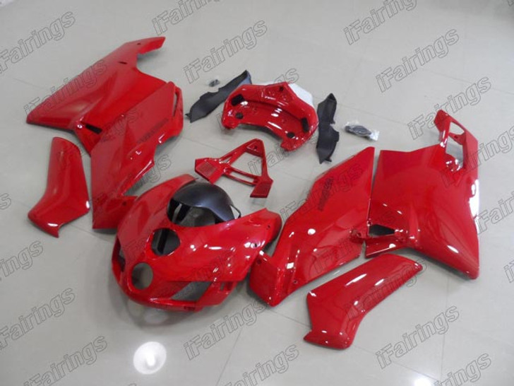 Aftermarket fairing for 2005 2006 Ducati 749 999 in red color.