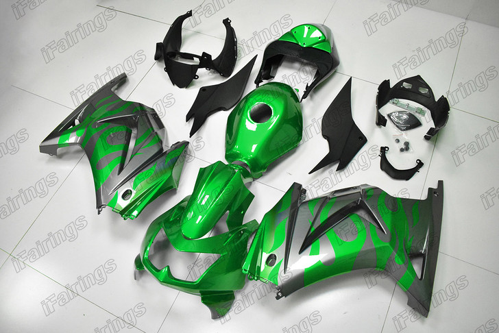 Kawasaki Ninja 250R EX250 green and grey fairings