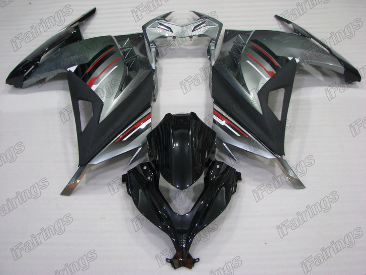 Kawasaki Ninja 300 ZX-300 EX-300 black and silver bodywork