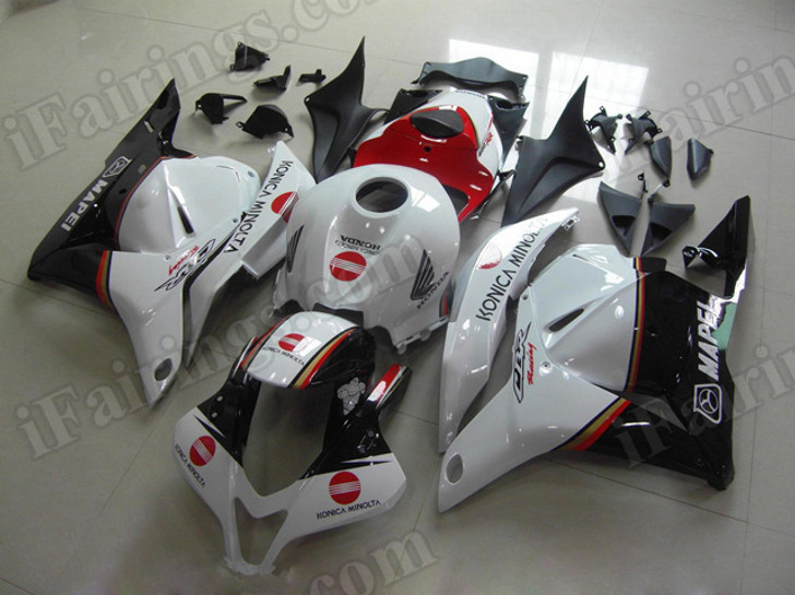 aftermarket fairings and bodywork for Honda CBR600RR 2009 2010 2011 2012, this motorcycle fairings are replacement plastic with various graphics,  they are top quality and oem fairing quality comparable. All the bodywork panels are pre-drilled and 100% precise fit factory bike.
