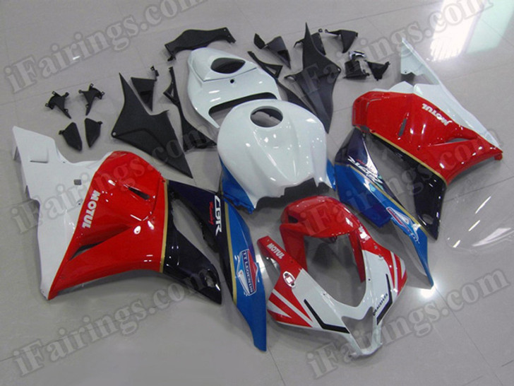 aftermarket fairings and bodywork for Honda CBR600RR 2009 2010 2011 2012, this motorcycle fairings are replacement plastic with various graphics,  they are top quality and oem fairing quality comparable. All the bodywork panels are pre-drilled and 100% precise fit factory bike.