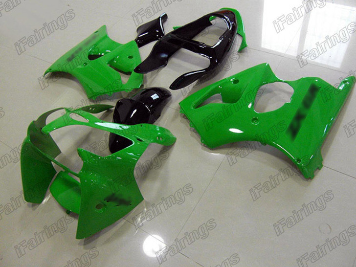 2001 2002 Kawasaki Ninja ZX-6R green and black fairing kit