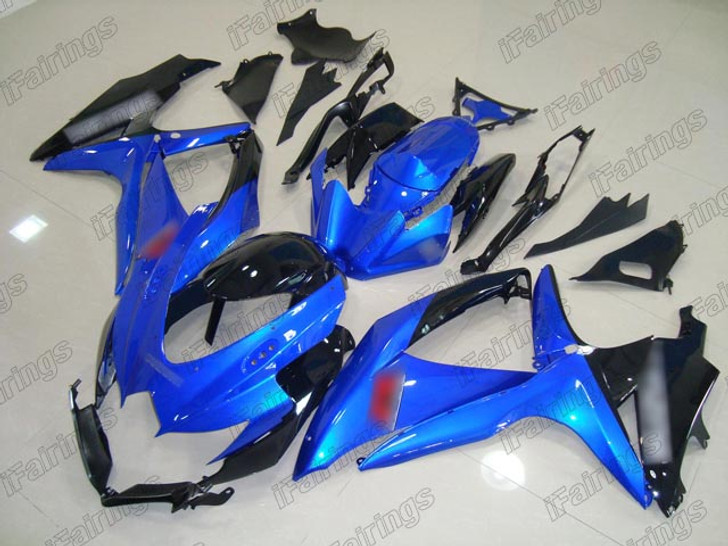 2008 2009 2010 Suzuki GSXR600 GSXR750 K8 K9 K10 blue and black fairing