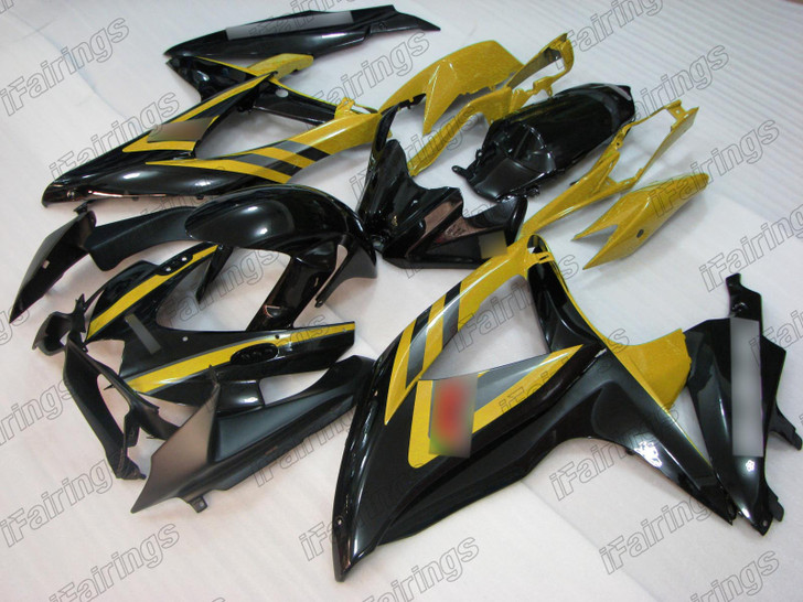 2008 2009 2010 Suzuki GSXR600 GSXR750 K8 K9 K10 black and yellow fairing