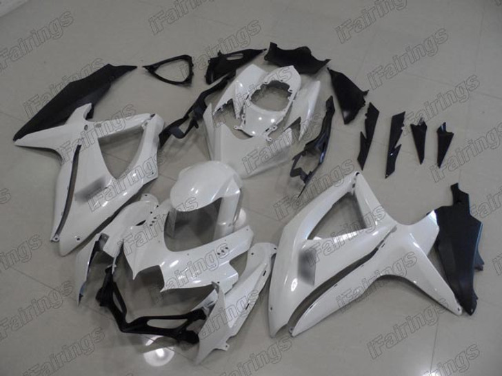 2008 2009 2010 Suzuki GSXR600 GSXR750 K8 K9 K10 white and black fairing