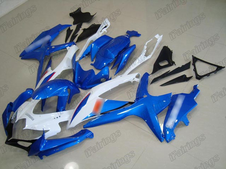 2008 2009 2010 Suzuki GSX-R600 GSX-R750 OEM Fairing blue and white scheme