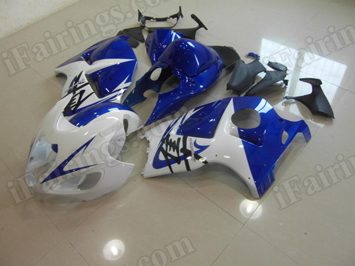 aftermarket fairings and bodywork for 1999 to 2007 Suzuki Hayabusa GSXR 1300, this motorcycle fairings are replacement plastic with various graphics,  they are top quality and oem fairing quality comparable. All the bodywork panels are pre-drilled and 100% precise fit factory bike.