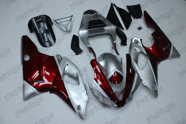 2000 2001 Yamaha YZF-R1 custom fairing red and silver