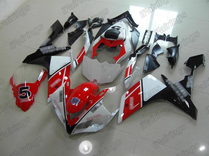 2007 2008 Yamaha YZF R1 red white and black fairing