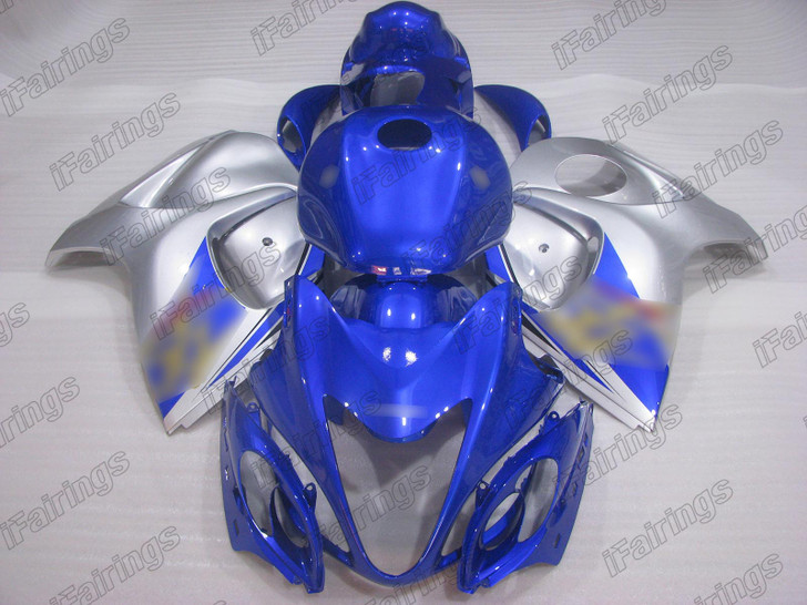 Suzuki Hayabusa GSX1300R blue and silver bodywork