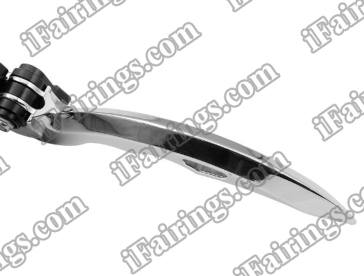 iFairings Levers are manufactured from quality CNC T-6 billet aluminum and offer effortless adjustments with 6-position adjusters that slide over ball bearings and snap securely into place. They are anodized with beautiful glossy and vibrant finish, which increases resistance to corrosion and wear. 