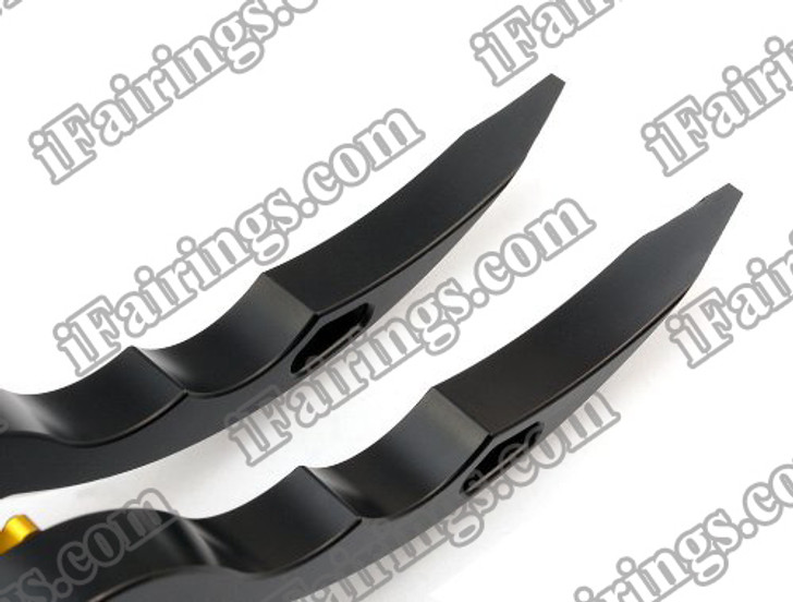 iFairings Levers are manufactured from quality CNC T-6 billet aluminum and offer effortless adjustments with 6-position adjusters that slide over ball bearings and snap securely into place. They are anodized with beautiful glossy and vibrant finish, which increases resistance to corrosion and wear. 
