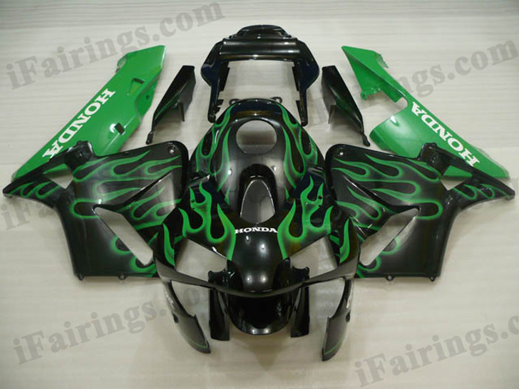 Honda CBR600RR 2003 2004 HANNspree fairing kits, this Honda CBR600RR 2003 2004 plastics was applied in HANNspree graphics, this 2003 2004 CBR600RR fairing set comes with the both color and decals shown as the photo.If you want to do custom fairings for CBR600RR 2003 2004,our talented airbrusher will custom it for you.