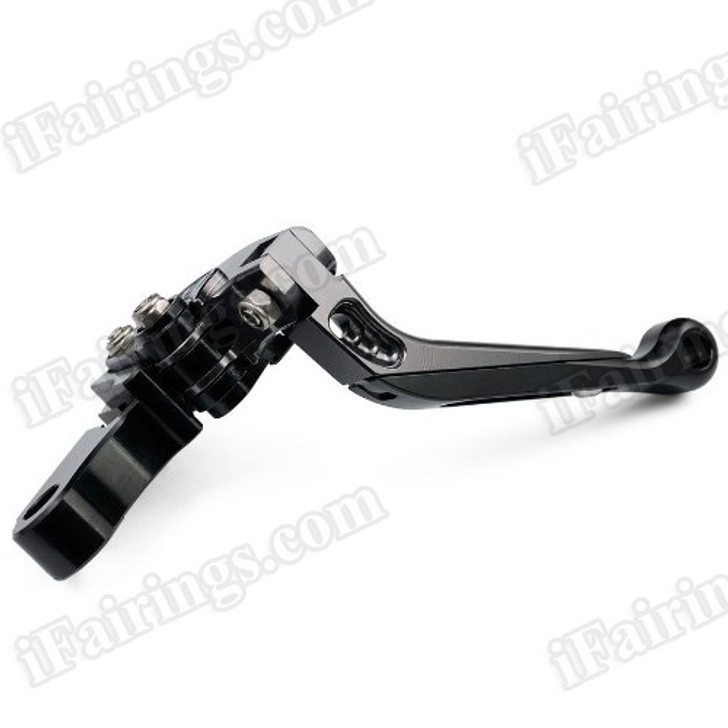 iFairings Levers are manufactured from quality CNC T-6 billet aluminum and offer effortless adjustments with 6-position adjusters that slide over ball bearings and snap securely into place. They are anodized with beautiful glossy and vibrant finish, which increases resistance to corrosion and wear. 