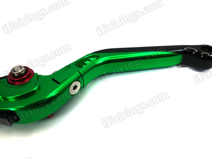 iFairings Levers are manufactured from quality CNC T-6 billet aluminum and offer effortless adjustments with 6-position adjusters that slide over ball bearings and snap securely into place. They are anodized with beautiful glossy and vibrant finish, which increases resistance to corrosion and wear. 