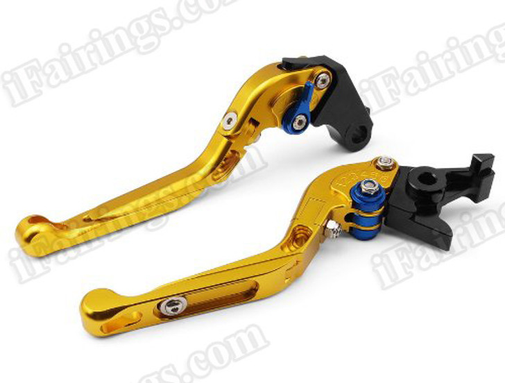 iFairings Levers are manufactured from quality CNC T-6 billet aluminum and offer effortless adjustments with 6-position adjusters that slide over ball bearings and snap securely into place. They are anodized with beautiful glossy and vibrant finish, which increases resistance to corrosion and wear. 