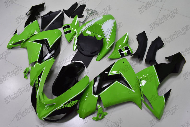 2006 2007 Kawasaki Ninja ZX-10R custom fairing green and black