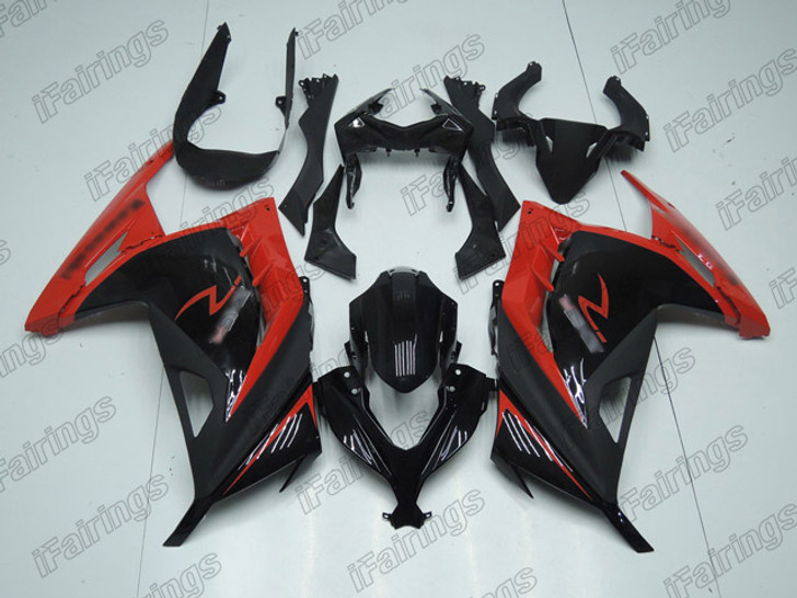 kawasaki Ninja 300 EX300 ZX300 black and red bodywork