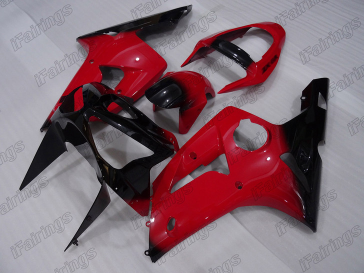 2003 2004 Kawasaki Ninja ZX-6R ZX-6RR 636 red and black fairings