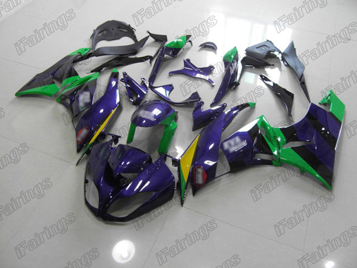 2009 2010 2011 2012 Kawasaki Ninja ZX6R ZX6RR purple and green fairings