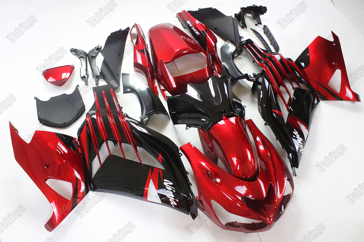 Kawasaki Ninja ZX-14 ZZR1400 red_black body kit