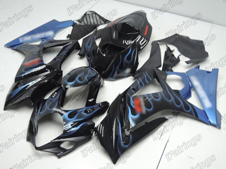 2007 2008 Suzuki GSXR1000 blue flame fairing