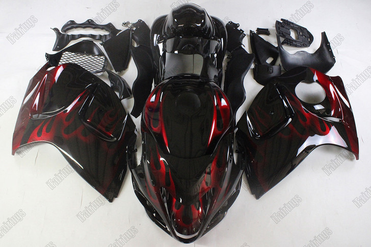2008 to 2020 Suzuki Hayabusa GSX1300R red flame bodywork