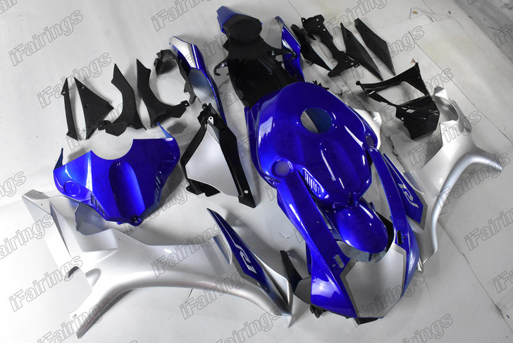 2015 2016 2017 2018 2019 Yamaha YZF R1 stock body kit blue and silver